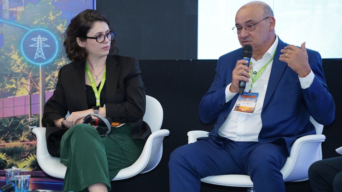 Fernanda Granato, da Logoon, e Marcos Madureira no Painel 7 do Smart Grid Fórum 2026